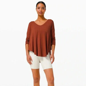 NWOT 💎 Lululemon Up for Down Time Long SleeveDark Terracotta